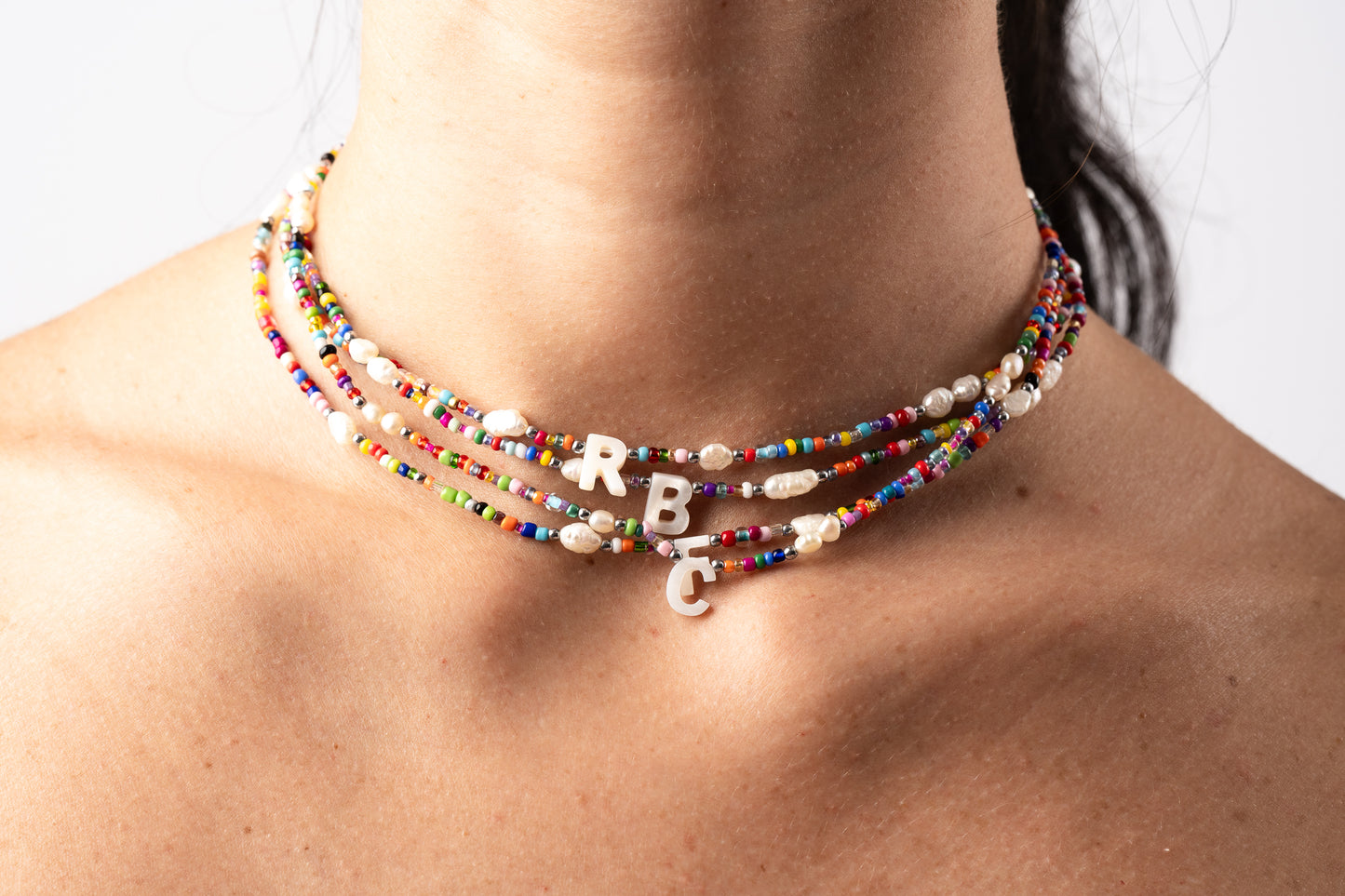 Collana Demetra con due iniziali per Evi